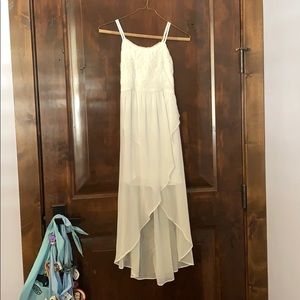 White high low dress